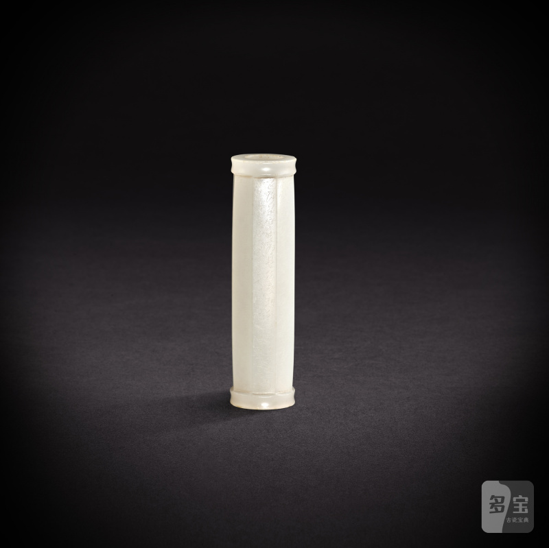 An incised white jade 'Heart Sutra' bead, Song dynasty or later | 宋或更晚 白玉陰線雙鉤心經勒子 - 图2
